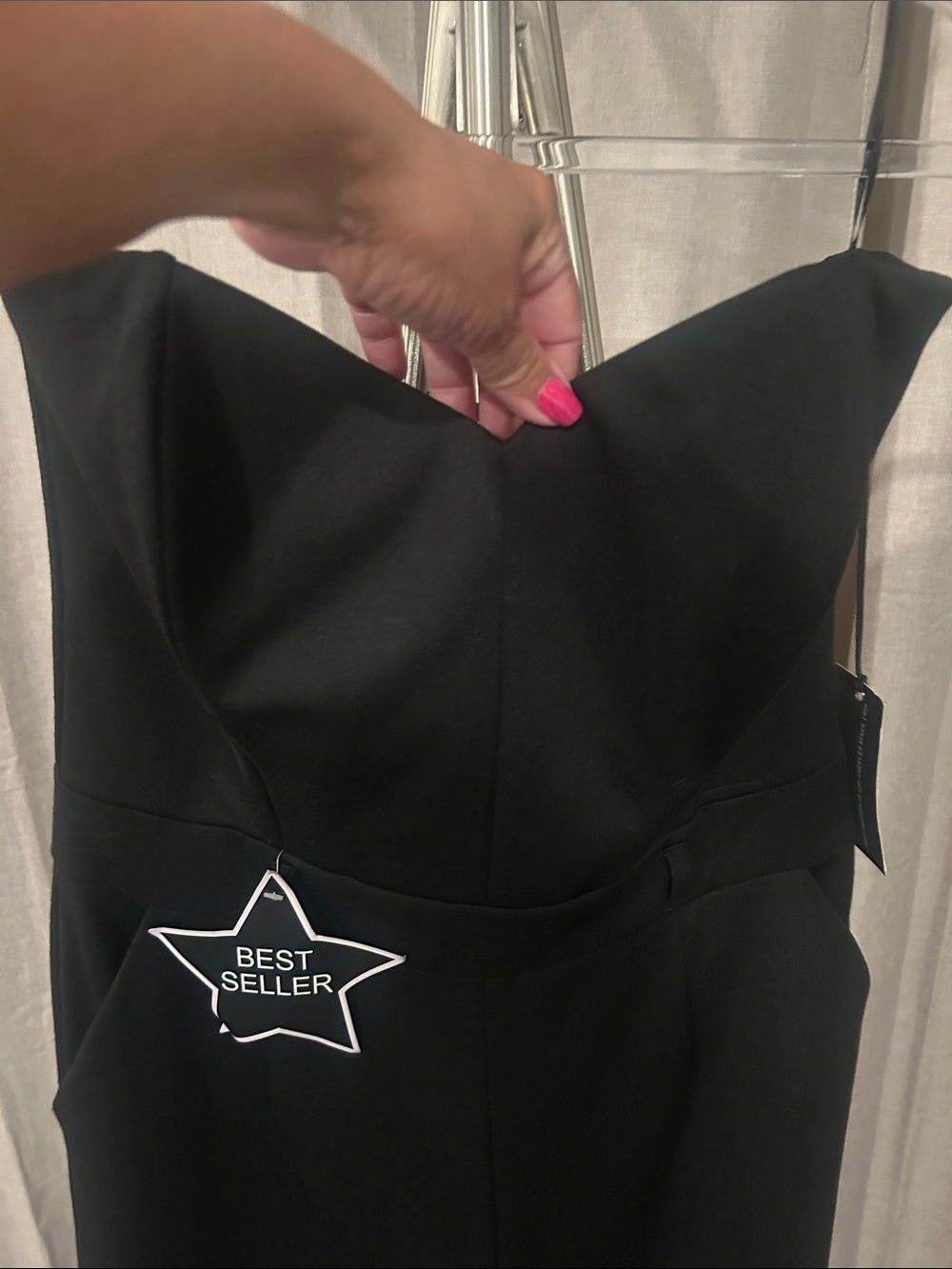 NWT Have Black Strapless Wide-Leg Jumpsuit - Picture 6 of 9